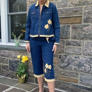 Denim Capri and jacket set vintage